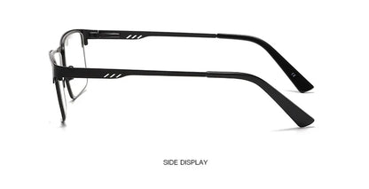 Men Square Metal Large Frame Myopia Glasses Spring Leg Elderly Near Sight Eyewear Blue Light Blocking Eye Protection Eyeglasses Taj Home Store