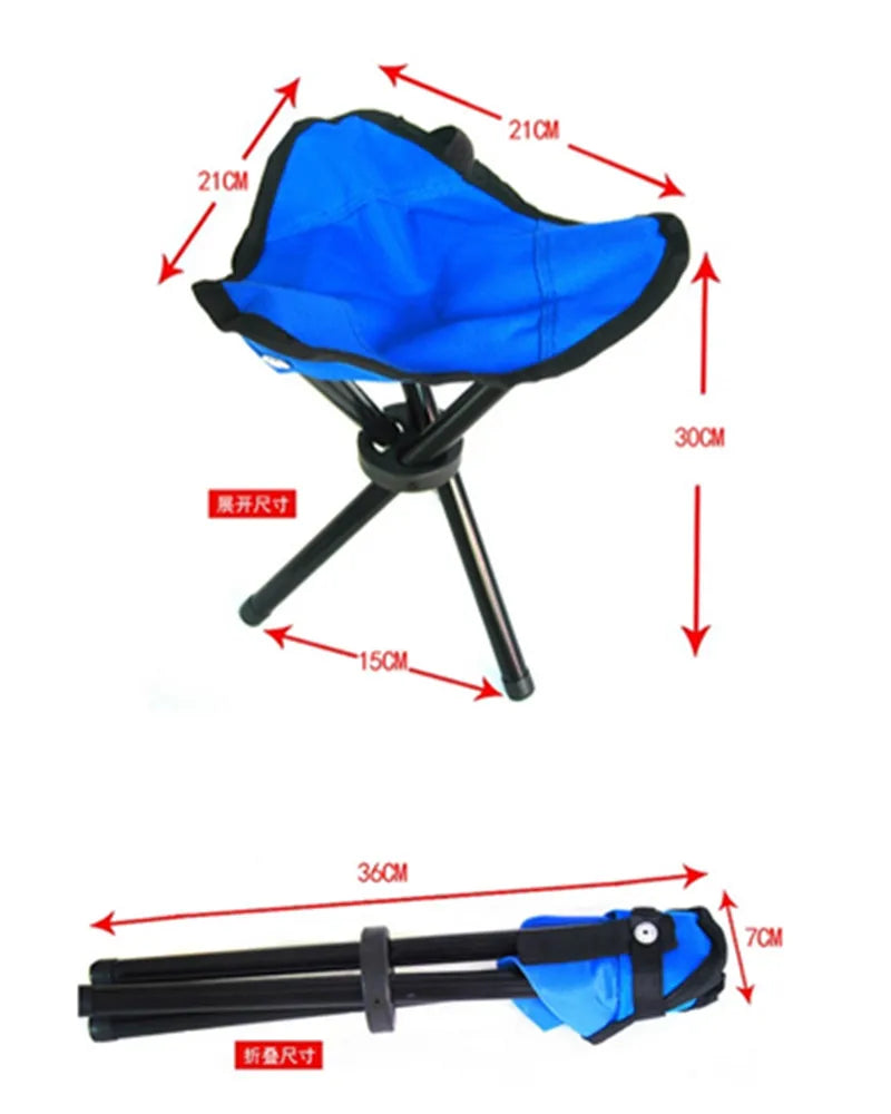 Portable 1PC Foldable Outdoor Triangle Beach Chairs Stool Lightweight Ultralight Camping Fishing Picnic Chair Multifunction Taj Home Store