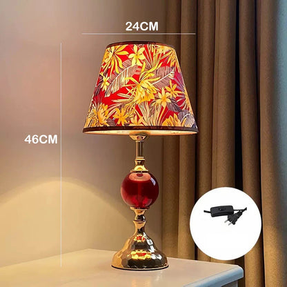 Bedroom desk lamp, warm and romantic, light luxury, retro American wrought iron, simple modern bedside lamp Taj Home Store
