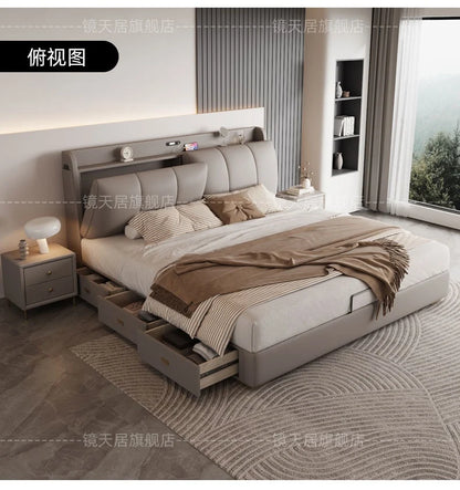 Bedroom Storage Bed Modern Corium Wedding Luxury Bed Corium Double Recamaras Matrimoniales Completas Muebles Home Furniture Taj Home Store