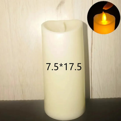 LED Flameless Flickering Candles Lamp Home Decoration Battery Powered Candles for Wedding Decor Birthday Party Supplies Warm Taj Home Store