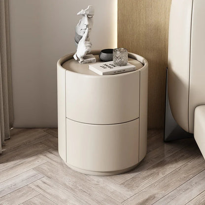 Home Living Room Sofa Side Cabinet, Creative Round Solid Wood Bedside Table, New Simple Modern Small Bedroom Storage Cabinet Taj Home Store