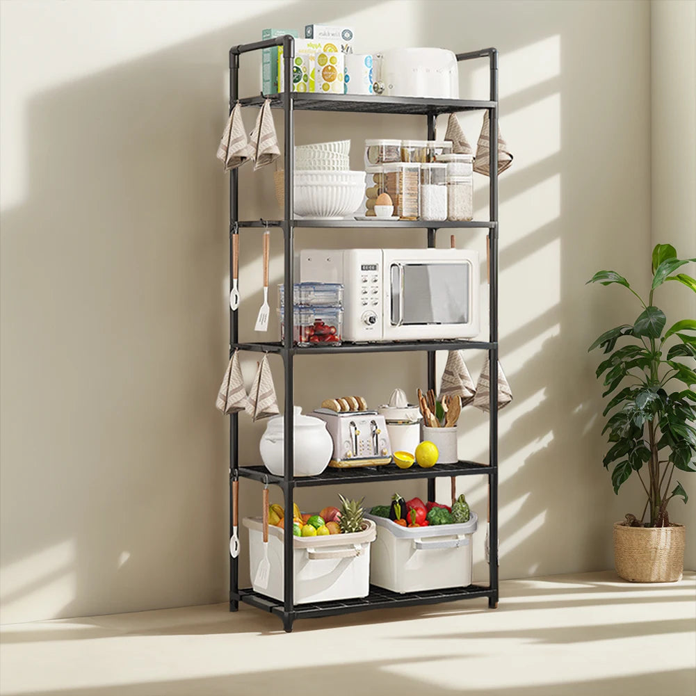5 Tier Shelving Unit Adjustable Storage Shelf 66 Lbs Capacity Standing Shelf for Kitchen Pantry Closet Bathroom Laundry Garage Taj Home Store