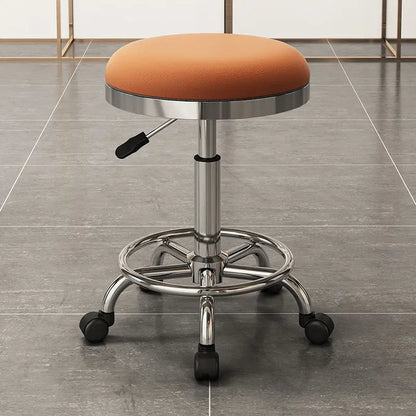 Height-adjustable Round Stools with Swivel Casters Barber&
