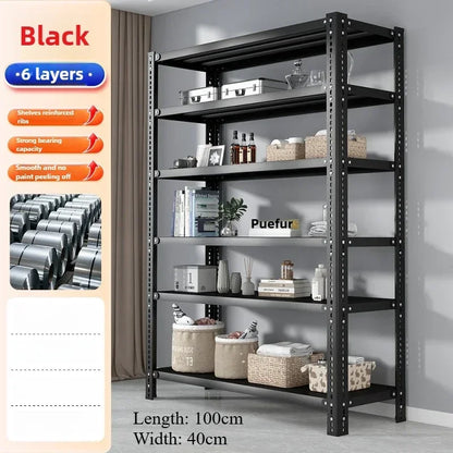 Stable Household Goods Shelves Home Shelves Living Room Multi-layer Balcony Living Room Kitchen Iron Shelves Taj Home Store