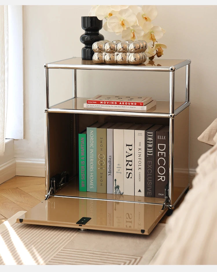 Bedside Table Milk White Bedroom Modern Minimalist Living Room Side Cabinet Storage Cabinet Taj Home Store