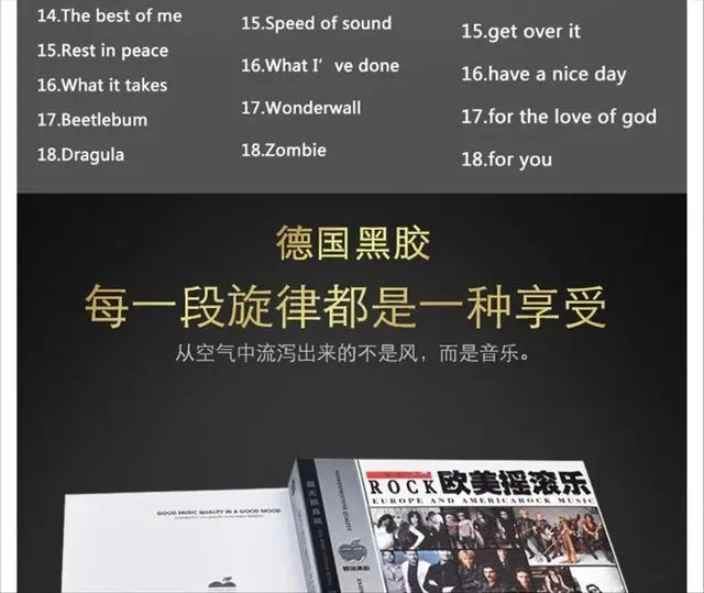 European And American Classic English Rock Music Song Cd Set Selected Car Cd Record 3cd Taj Home Store