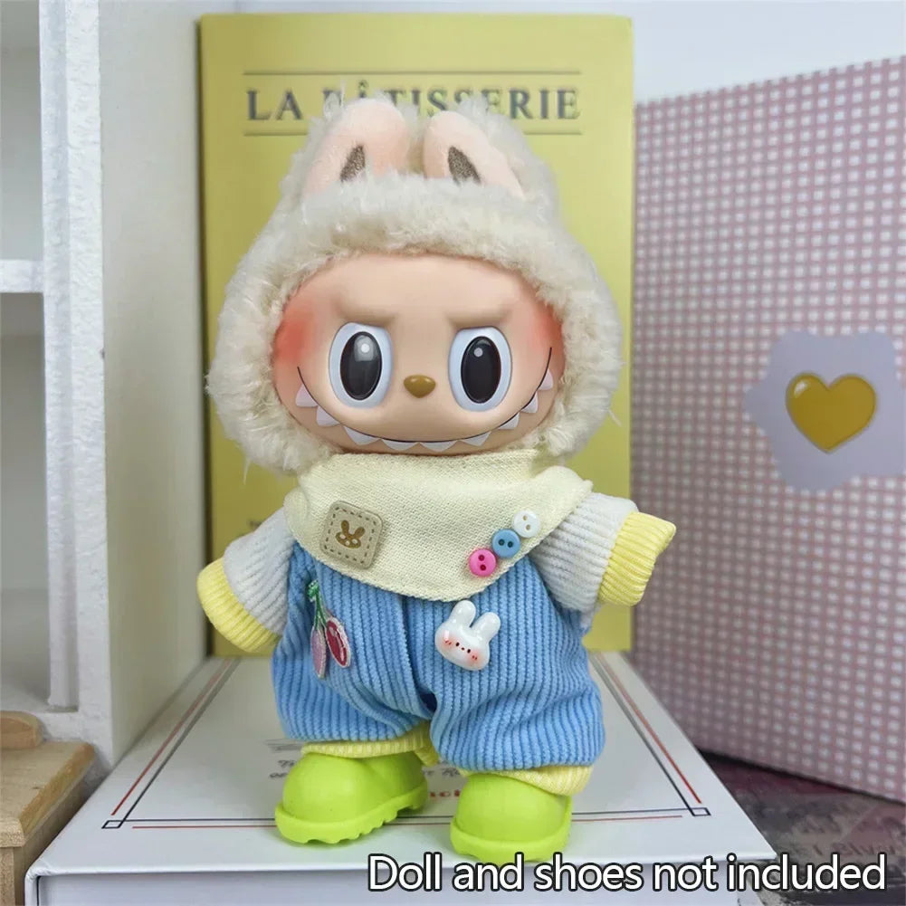 Mini Plush Doll Clothes Outfit Accessories for Korea Kpop Exo 17cm Labubu Idol V1 V2 Fashion Sports Leisure Suit Clothing Taj Home Store