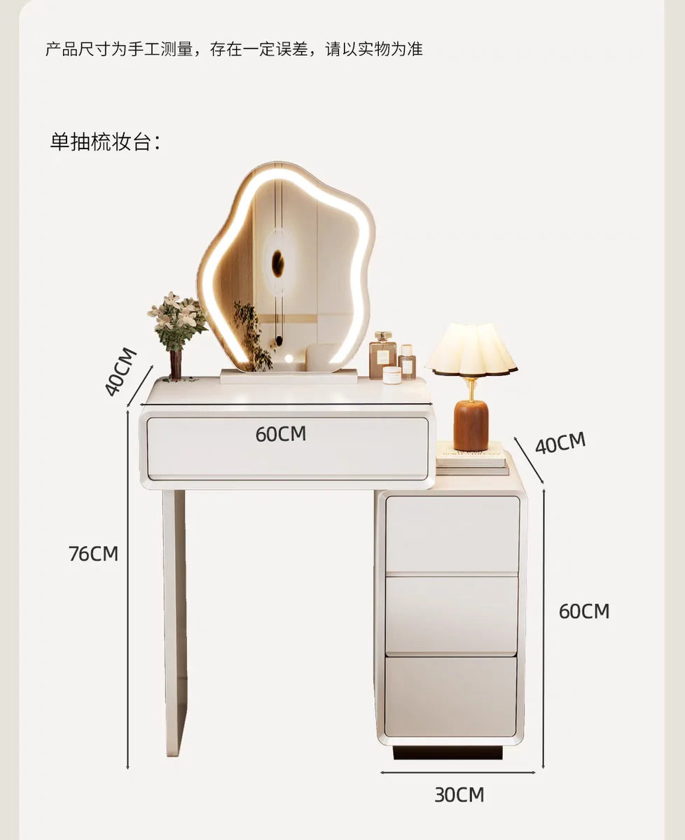 Bedroom Women Dressing Table Luxury Wood Storage Mirror Hairstyle Dressing Table Home White Muebles De Dormitorio Furniture Taj Home Store