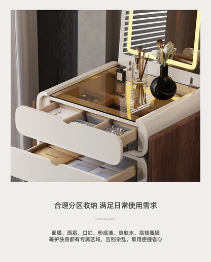 Dressing Table Bedroom Minimalist Design New Mini Bedside Table Storage Elegant Stylish Coiffeuse Maquillage Meuble Furniture Taj Home Store