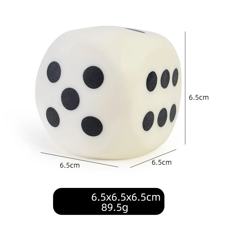 2.56" Squishies Dice Kawaii Soft Slow Rising Large 6-Sided Dice with Dots Stress Relief Kids Toys Collection Decorative Props Taj Home Store