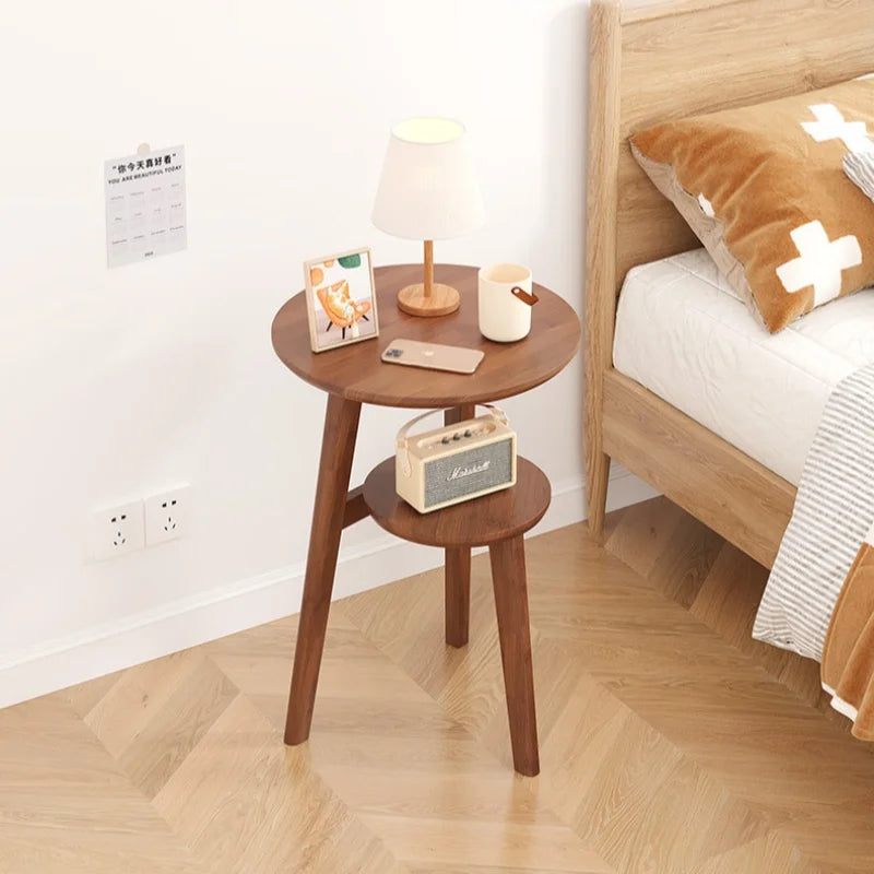 Modern Bedside Cabinets Coffee Table   Solid Wood Side Table Movable Living Room Small Coffee Table Home Furniture New Taj Home Store