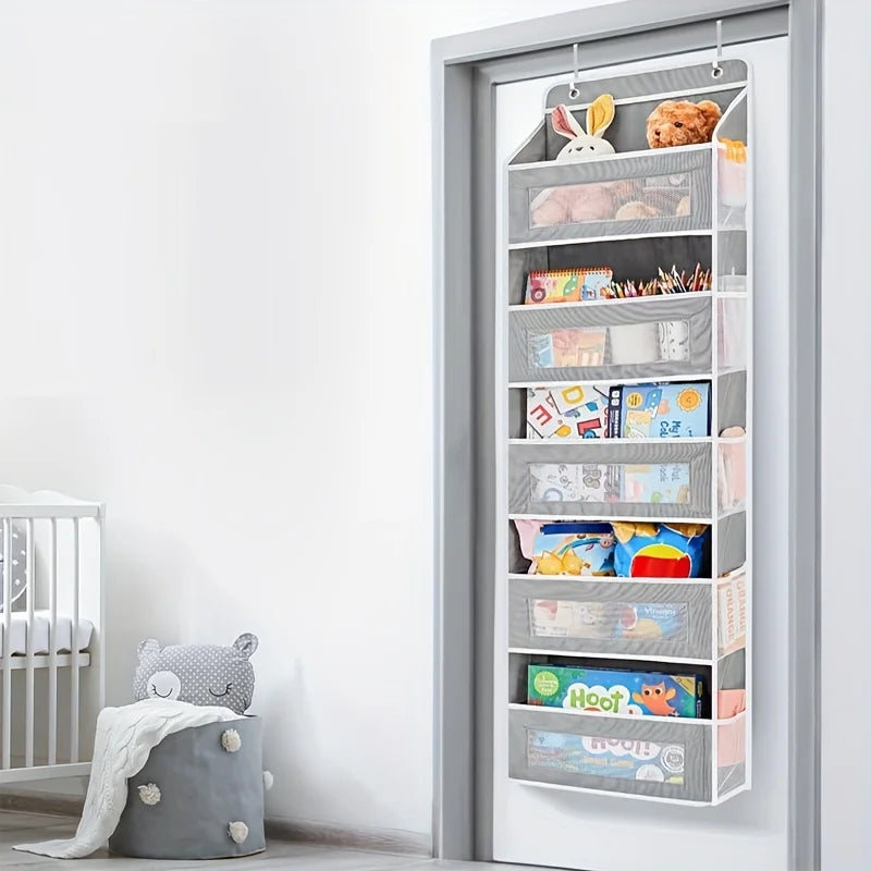 5-Shelf Hanging Storage Organizer - Behind Door, Anti-Tilt, 5 Large Capacity Pockets, Suitable for Bedroom, Bathroom Taj Home Store