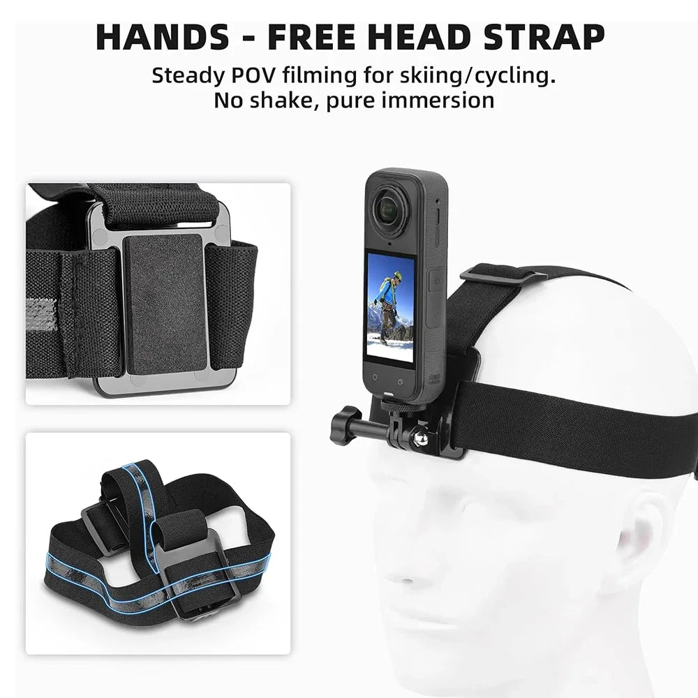 Accessories Kit for Insta 360 X5 X4 x3 Chest Mount Head Strap Backpack Clip Holder Wrist Strap for Insta 360 X5 X4 X3 Accessory Taj Home Store