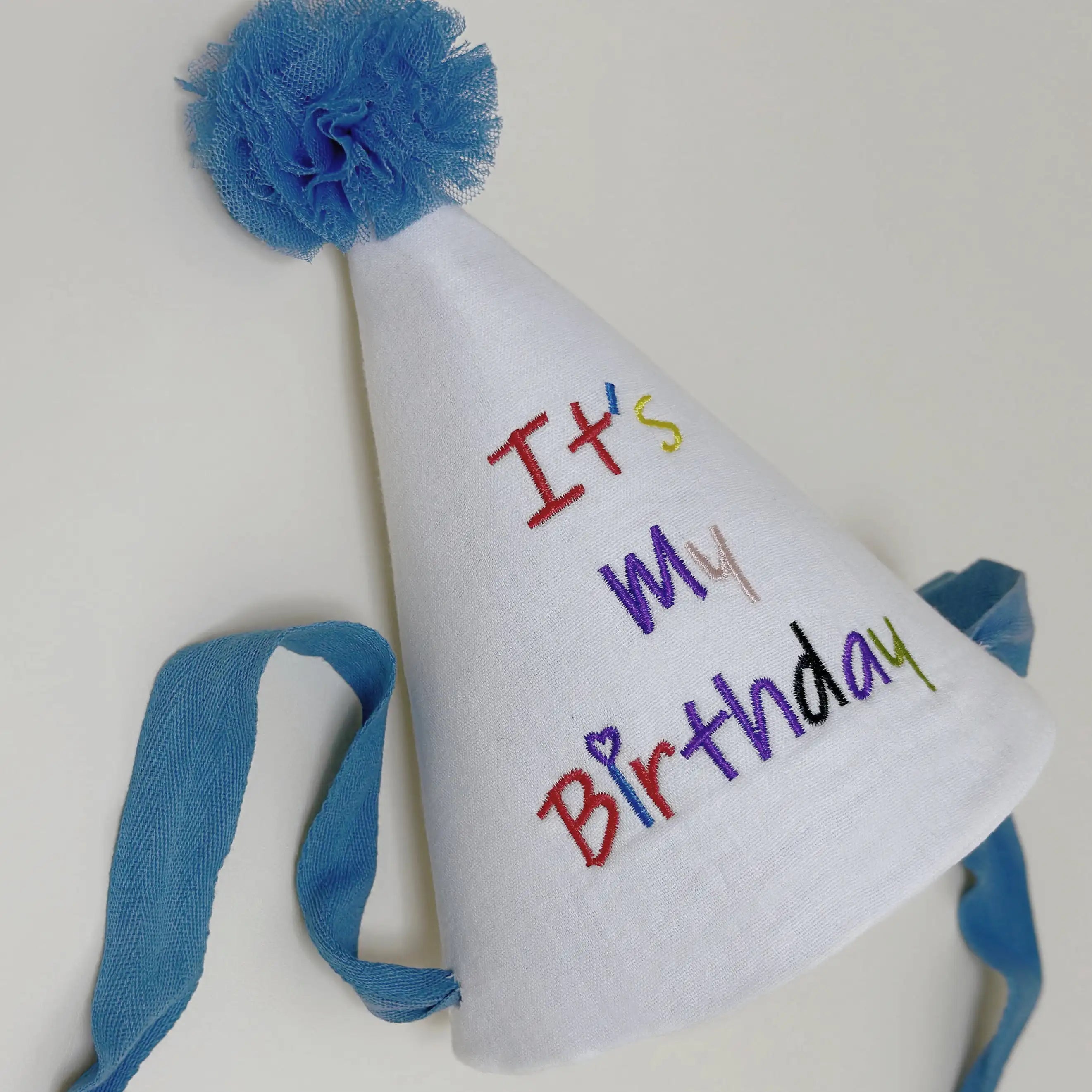 Kids Birthday Party Hat - Safe Soft Photo Prop Cap for Xmas Baby Shower, Adjustable Toddler Headband Taj Home Store