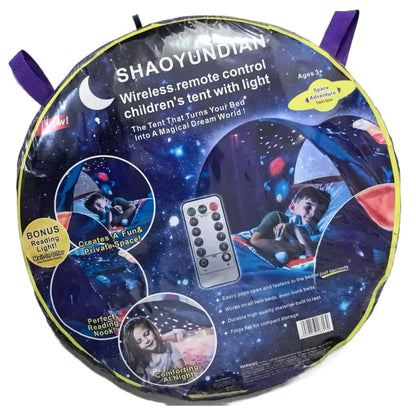 Dream Tent with light show for Kids Bed with Storage Pocket Foldable Kids Tent on Bed Mosquito Net Tent Taj Home Store