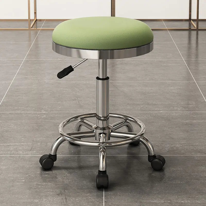 Height-adjustable Round Stools with Swivel Casters Barber&