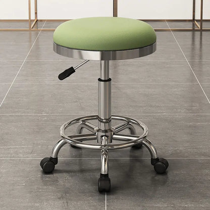 Height-adjustable Round Stools with Swivel Casters Barber&
