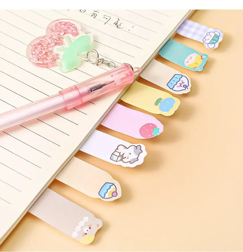 Creative Cute Cartoon Animal Index Stickers Stationery Notebook High Appearance Convenience Stickers Student Supplies Taj Home Store