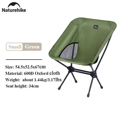 Naturehike Chair Foldable Chair Camping Lightweight Khaki Picnic BBQ Fishing Widen Chairs Outdoor Equipment Portable Taj Home Store