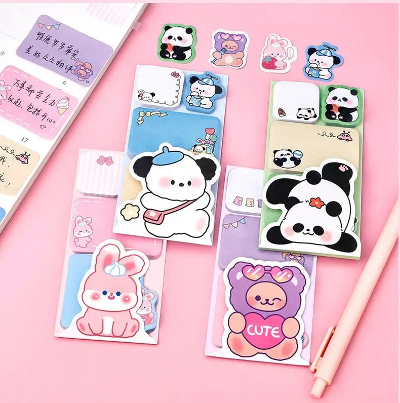 Lovely Animal Panda Rabbit Bear Dog Sticky Notes Memo Pad Paper School Supplies Planner Stickers Stationery Taj Home Store