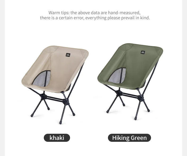 Naturehike Chair Foldable Chair Camping Lightweight Khaki Picnic BBQ Fishing Widen Chairs Outdoor Equipment Portable Taj Home Store