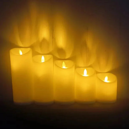 LED Flameless Flickering Candles Lamp Home Decoration Battery Powered Candles for Wedding Decor Birthday Party Supplies Warm Taj Home Store