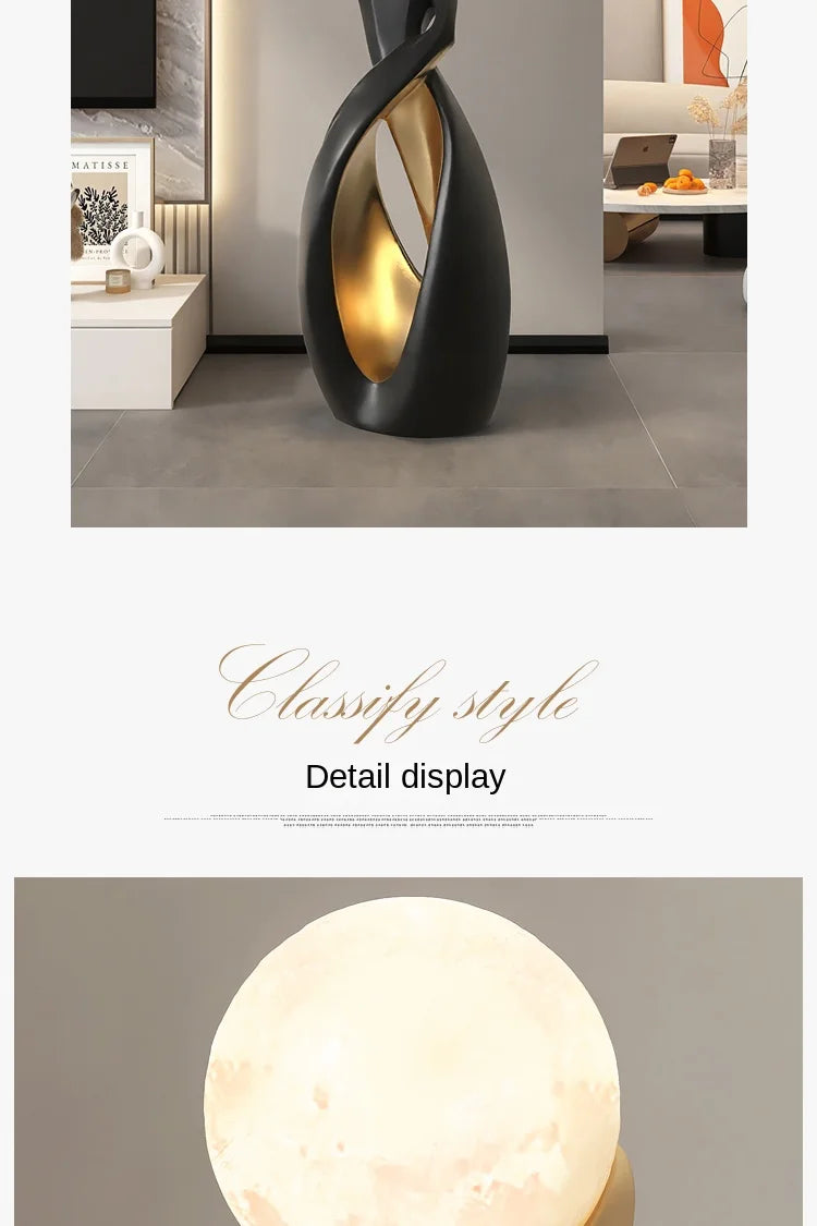 Home Decor Statue Abstract Art Ornaments Nordic Living Room Large Floor Luminous Sculpture Housewarming Gift Interior Figurines Taj Home Store
