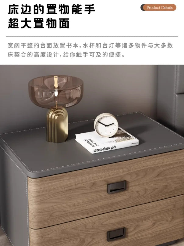 Bedroom Storage Bedside Table Italian Style Space Saving Bedside Tables Aesthetic Modern Mesitas De Noche Home Furniture Taj Home Store