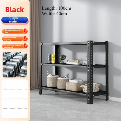 Stable Household Goods Shelves Home Shelves Living Room Multi-layer Balcony Living Room Kitchen Iron Shelves Taj Home Store