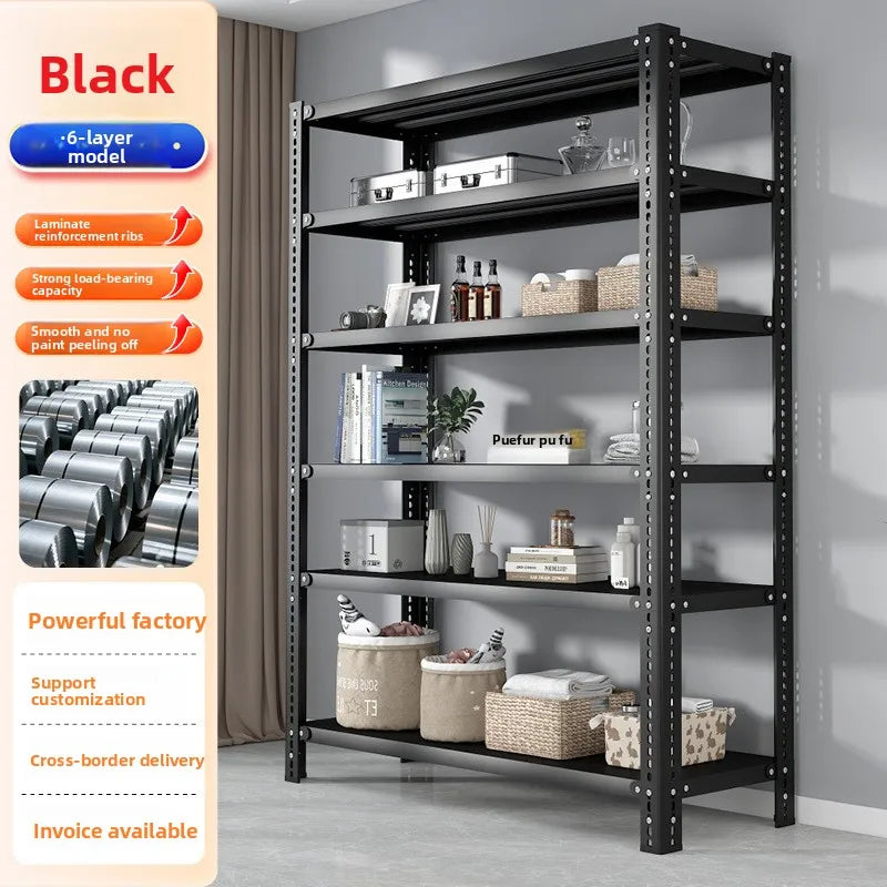 Stable Household Goods Shelves Home Shelves Living Room Multi-layer Balcony Living Room Kitchen Iron Shelves Taj Home Store