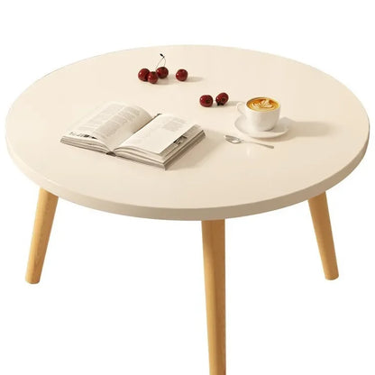 Small Table, Bedroom, Light Luxury Table, Modern Coffee Table, Living Room, Simple Small Round Table, Solid Wood Taj Home Store