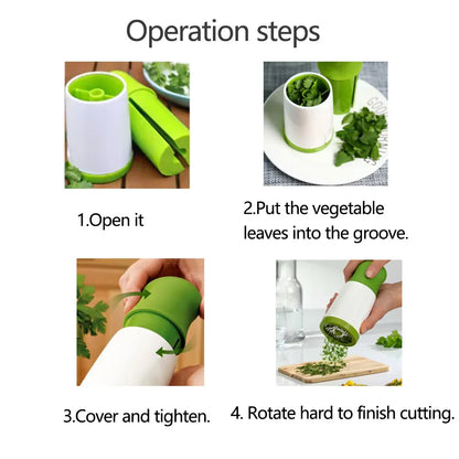 1pc Manual Herb Grinder Spice Mill Parsley Shredder Vegetable Cutter Coriander Mincer Chili and Cilantro Kitchen Tool Gadget Taj Home Store