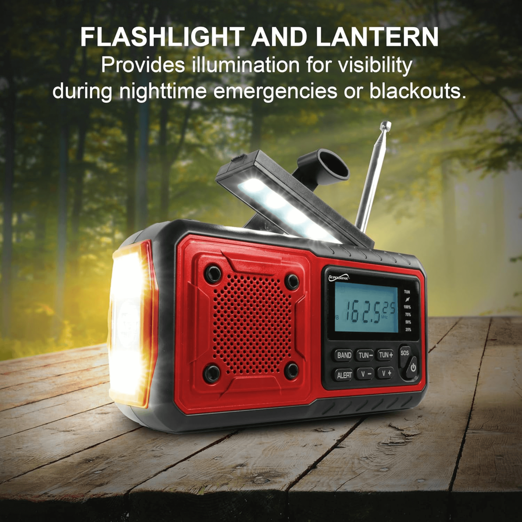 Supersonic Guardian Multi-Powered Emergency Radio with NOAA Jupiter Gear Home