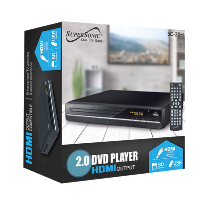 Supersonic 2.0 Channel DVD Player with HDMI Output Jupiter Gear Home