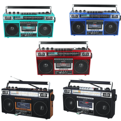 Supersonic 4 Band Bluetooth Radio &amp; Cassette Player + Cassette To Mp3 Converter Jupiter Gear Home
