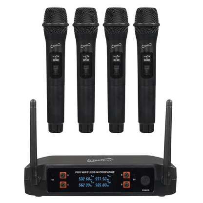 Supersonic 4 Channel 2.4G Wireless Microphone System Jupiter Gear Home