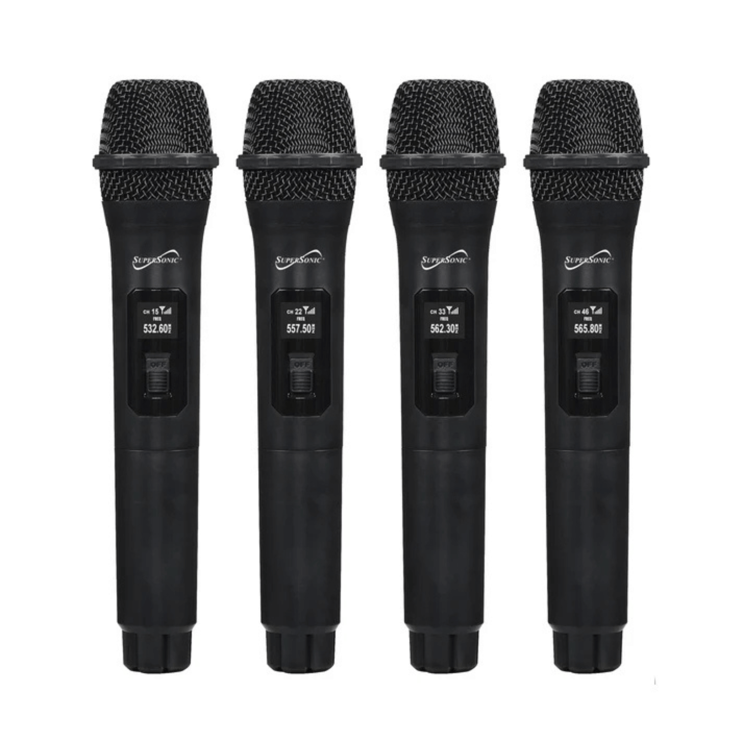 Supersonic 4 Channel 2.4G Wireless Microphone System Jupiter Gear Home