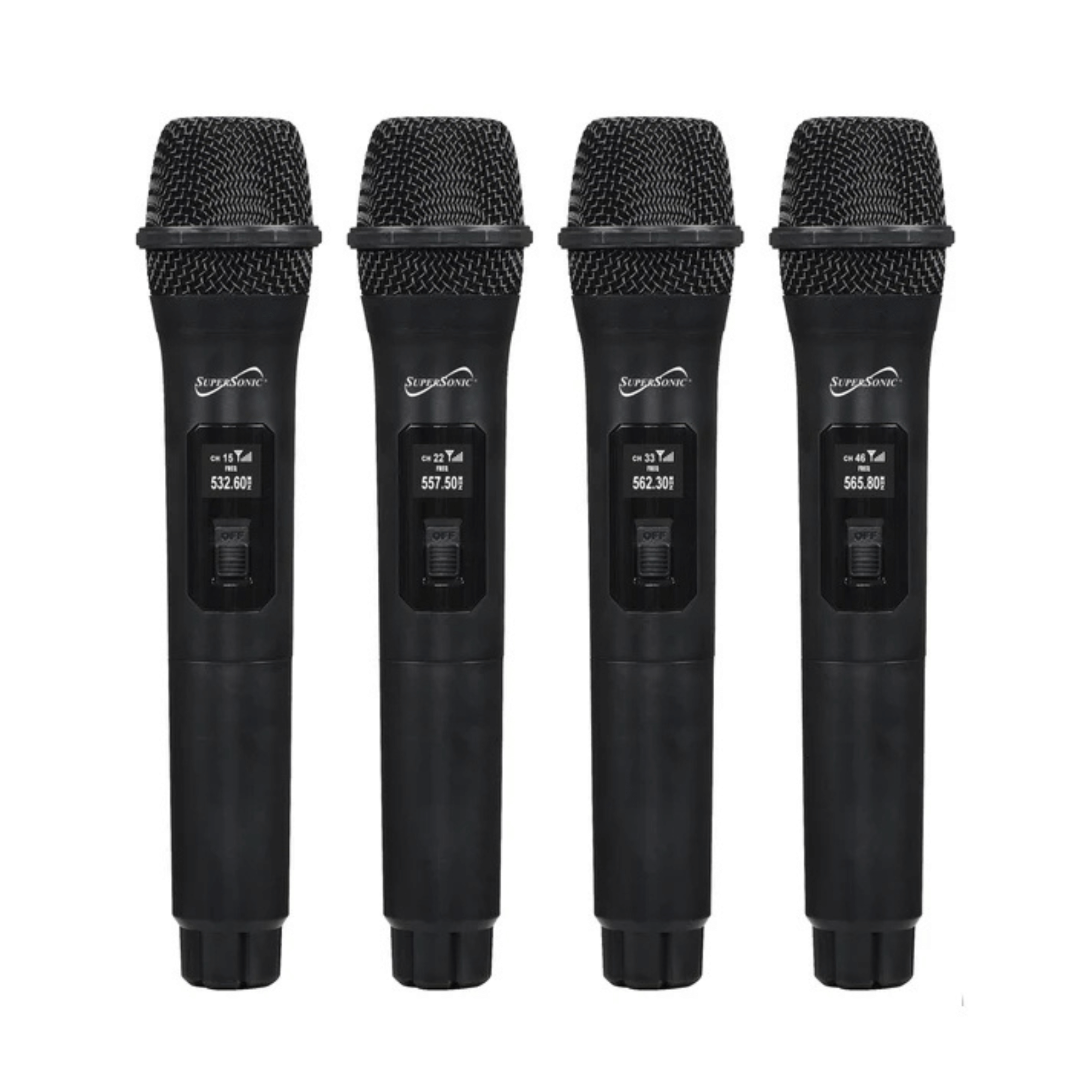 Supersonic 4 Channel 2.4G Wireless Microphone System Jupiter Gear Home