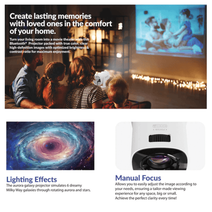 Supersonic Smart WiFi Streaming Projector with Bluetooth Jupiter Gear Home