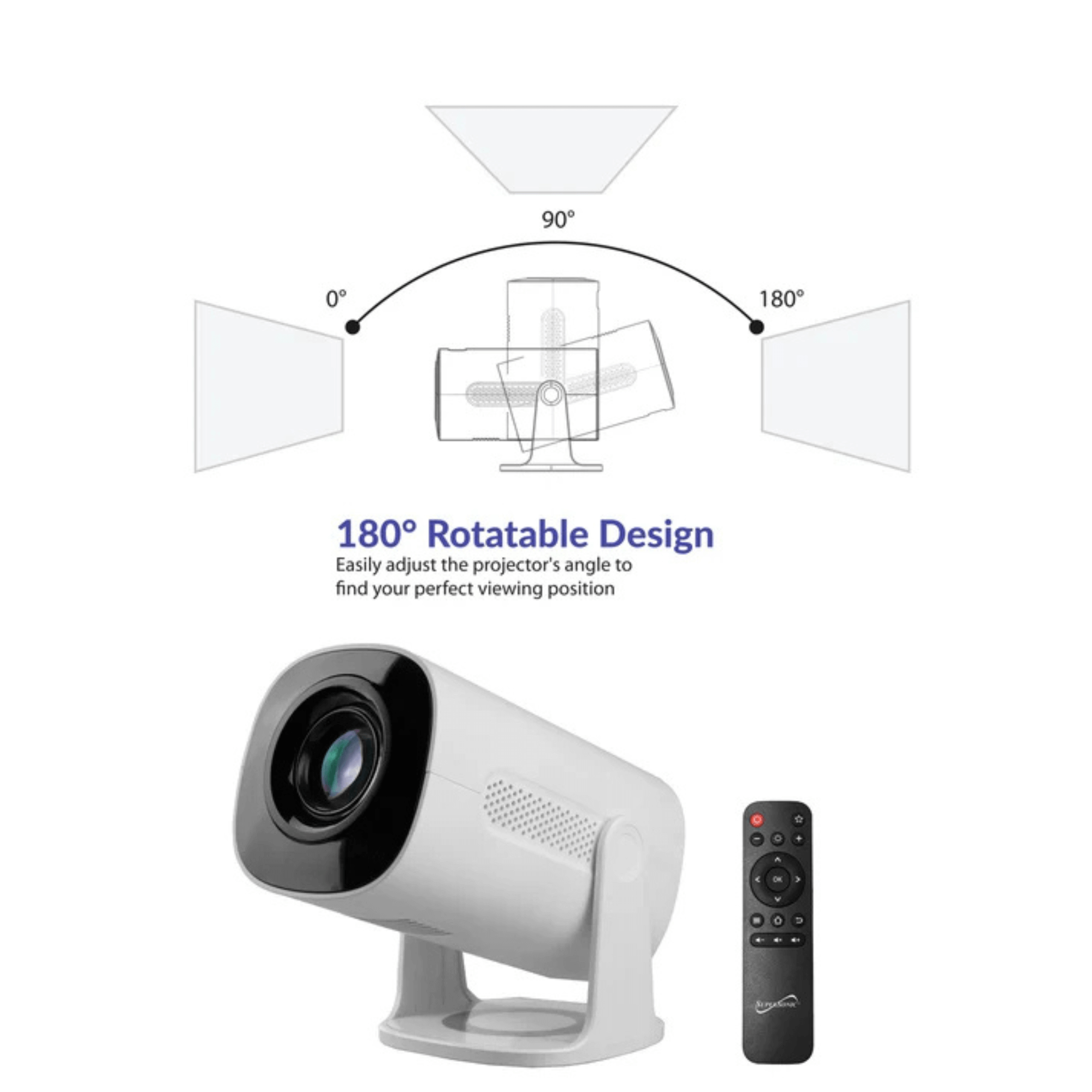 Supersonic Smart WiFi Streaming Projector with Bluetooth Jupiter Gear Home