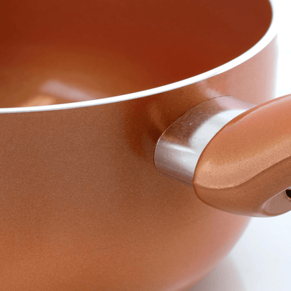 Better Chef 1.5Qt Ceramic-Coated Copper-Tone Saucepan with Glass Lid Jupiter Gear Home