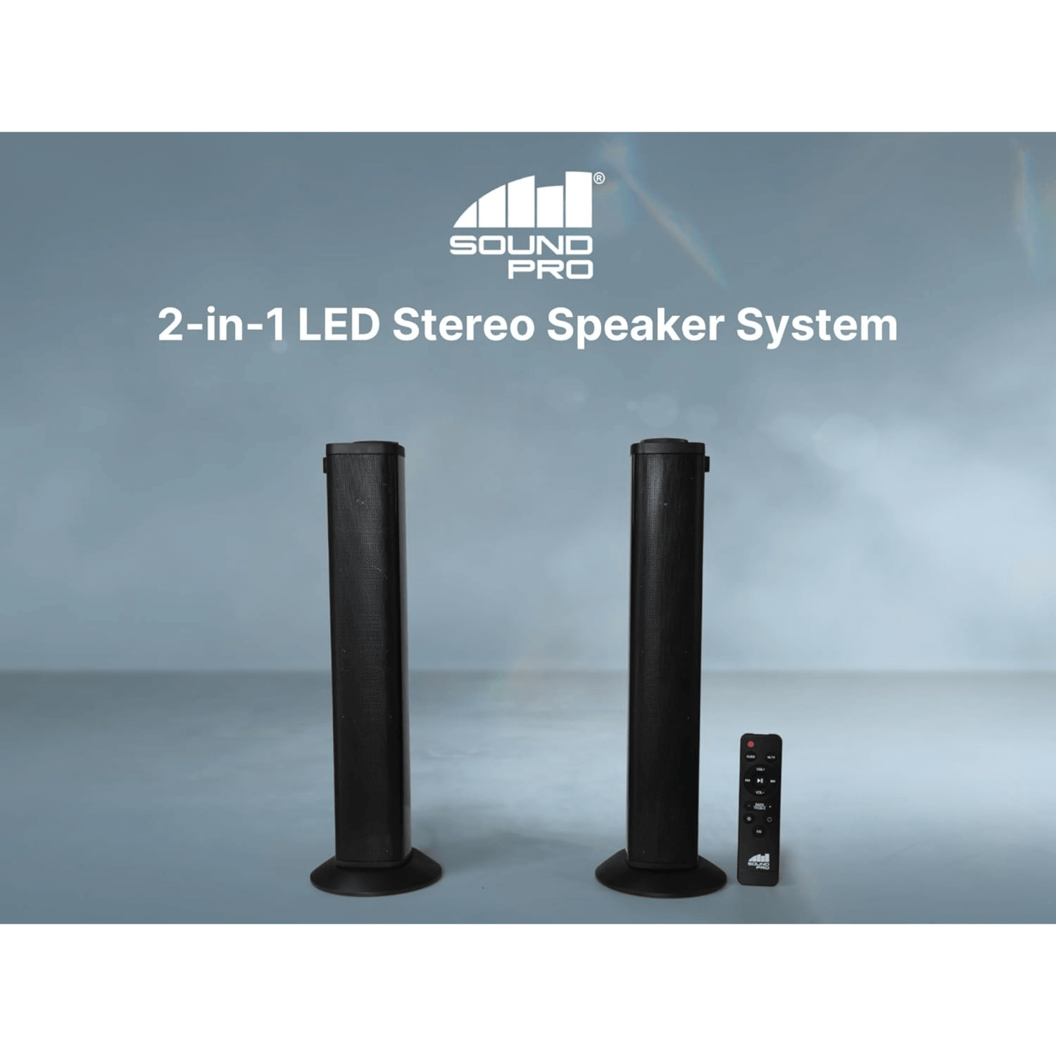 SoundPro 2-in-1 LED BT Stereo Speaker System with RGB Lighting Effects Jupiter Gear Home