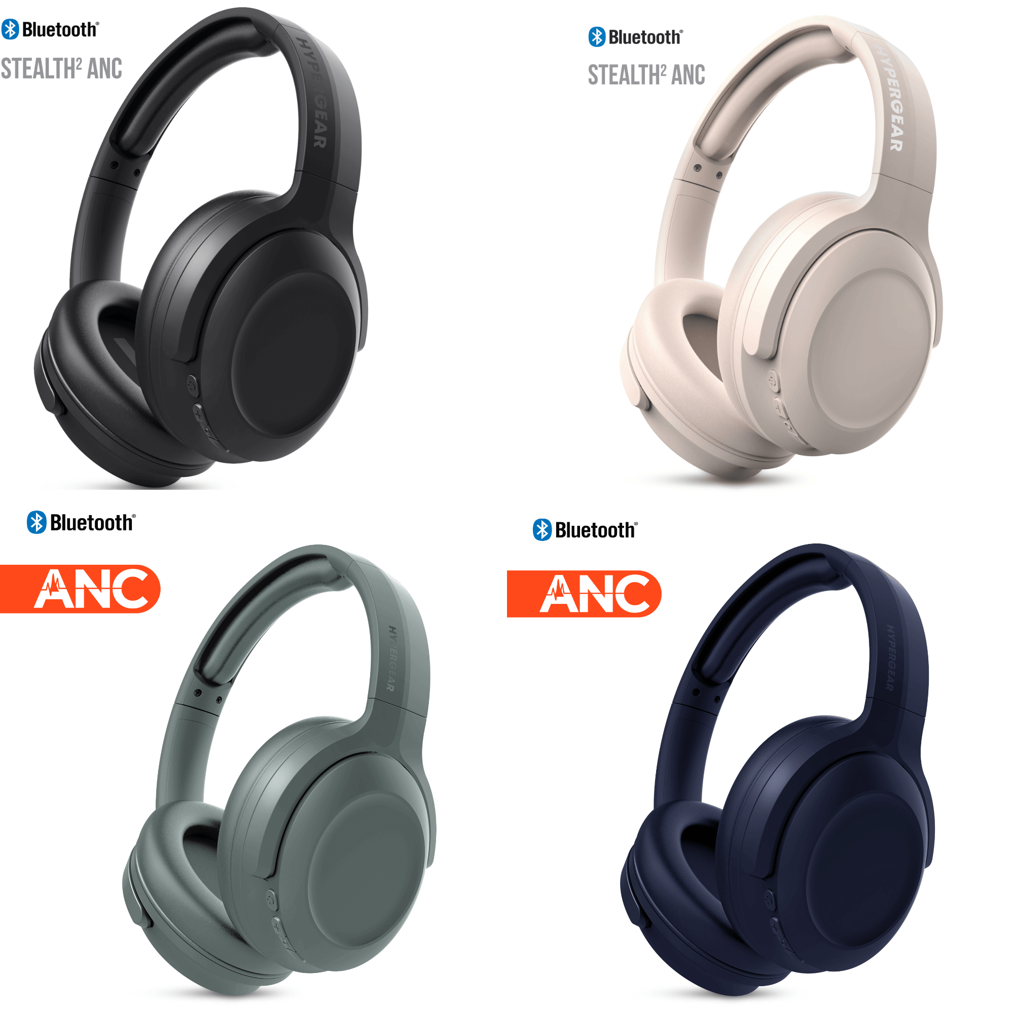 HyperGear Stealth2 ANC Wireless Headphones Jupiter Gear Home