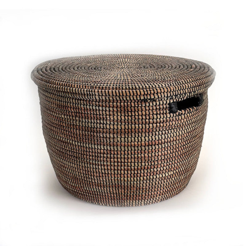 Black Flat Lid Floor Basket DC-Powered by People