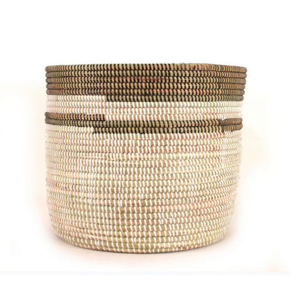 Black and White Stripe Basket - Large DC-Powered by People