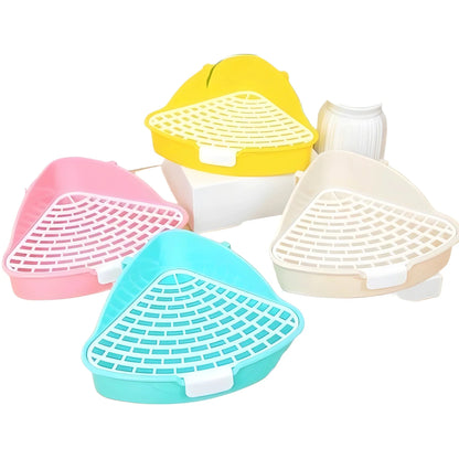 Small Pet Toilet Small Animal Litter Tray Corner for Hamster Guinea Pig Ferret Gerbil Chinchilla Pet Small Rat Toilet Taj Home Store