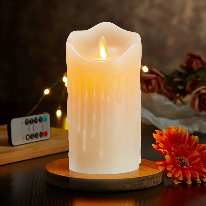 LED Candles, Flickering Flameless Candles,Rechargeable Candle, Real Wax Candles with Remote Control,12.5cm Taj Home Store