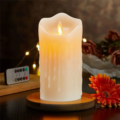 LED Candles, Flickering Flameless Candles,Rechargeable Candle, Real Wax Candles with Remote Control,12.5cm Taj Home Store