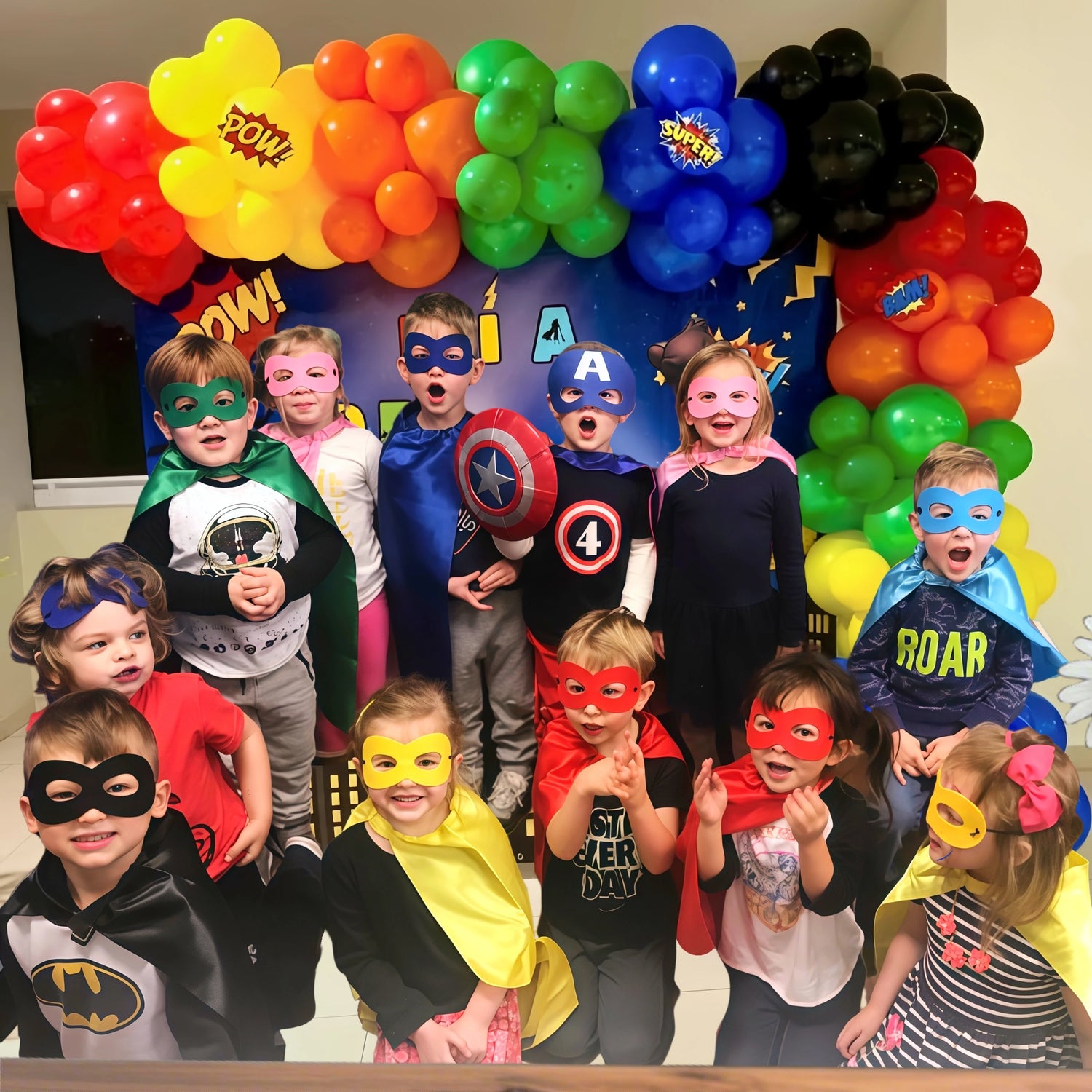 12/24 Sets Superhero Capes and Masks Bulk for Boys Girls Super Hero Themed Party Favor Costume Birthday Gifts Cosplay Costume Taj Home Store